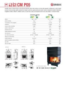 Caminetto A Legna Incassato In Metallo CM P05 RUSTICO By CAMINETTI