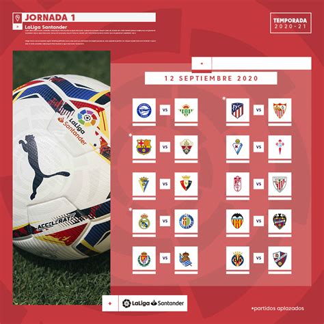 Calendario Oficial De LaLiga Santander 2020 21 Sport Punta