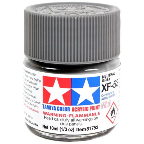 Tamiya XF Acrylic Paint 10ml NEUTRAL GREY XF 53