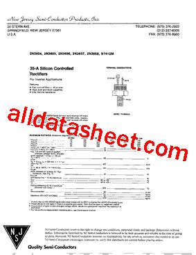 S M Datasheet Pdf New Jersey Semi Conductor Products Inc