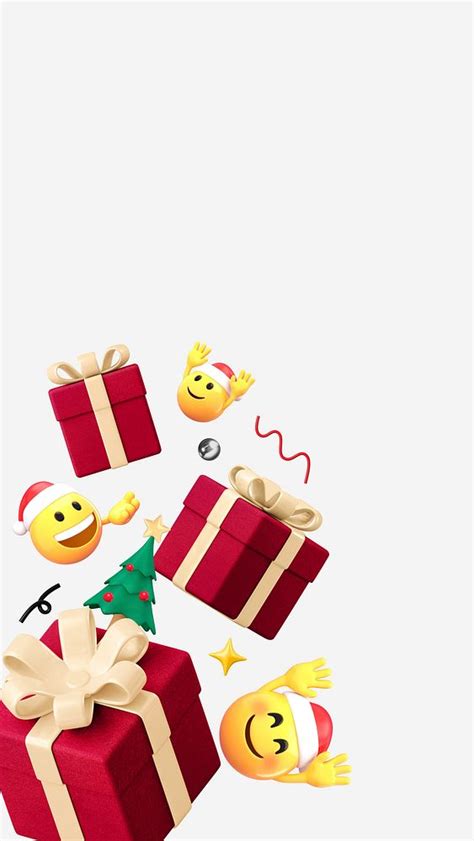 Christmas phone wallpaper, 3D emoji | Premium Photo - rawpixel