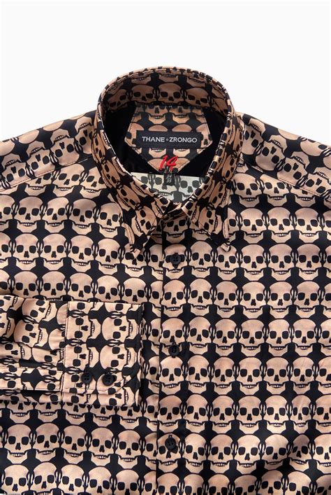 Black Silk Skull Shirt — Thane Zrongo