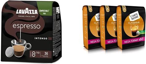 Lavazza Café Intenso En Dosettes Arabica Et Robusta 10 Paquets De 36