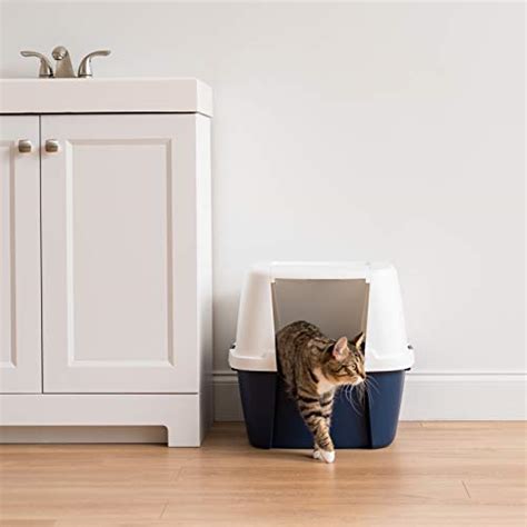 IRIS USA Cat Litter Box Enclosed with Lid, Covered Litter Box with ...