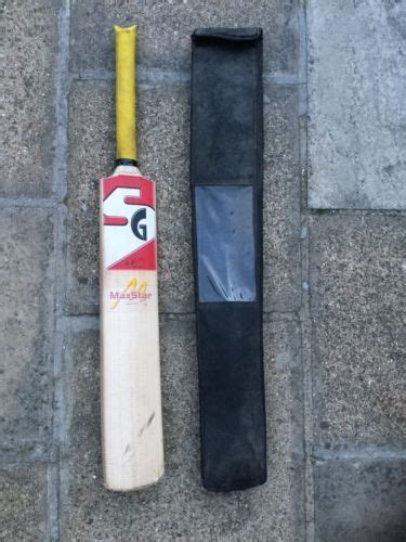 Sg Maxstar Sunil Gavaskar Signed Cricket Bat Original Sg Cover