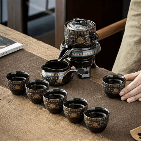 9pcs Tea Ceremony Set For Office And Gathering Automatic Ceramic