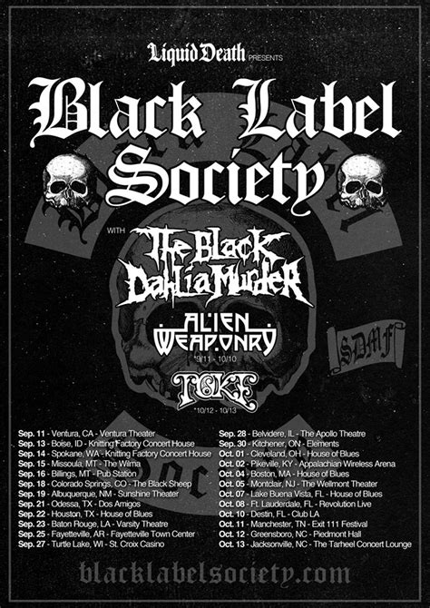 Event Black Label Society - 01/10/2019 - Cleveland - House Of Blues ...