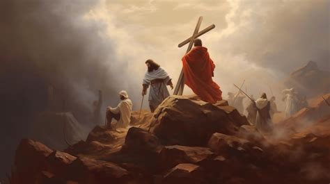 Premium AI Image | Jesus Carrying the Cross