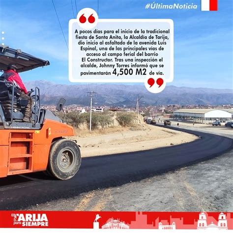 Asfaltado De La Avenida Luis Espinal Ruta Hacia El Campo Ferial Del