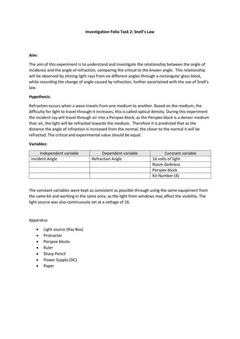 Snell's Law Practical | Physics - Year 11 SACE | Thinkswap