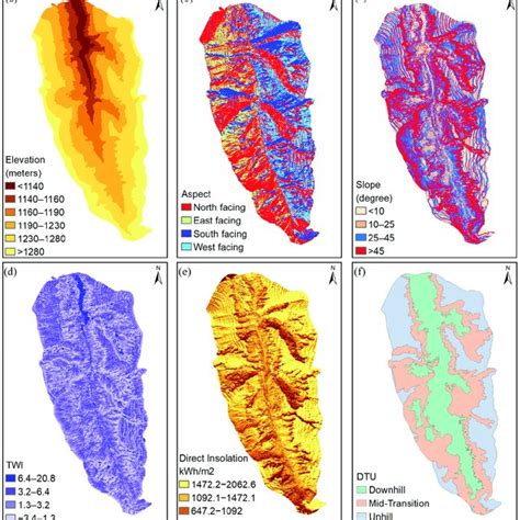 Distribution Of Topographical Features In The Yangjiagou Forest