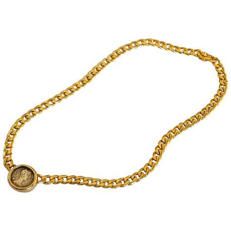 Bulgari Monete Ancient Roman Coin Chain Necklace Eleuteri