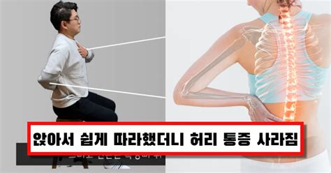 “앉아서 쉽게 따라했더니 허리 통증 싹 사라졌어요” 물리치료사가 알려주는 허리 통증 없애는 쉬운 운동방법 라임뉴스