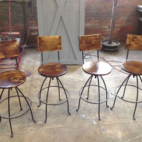 Extra tall factory bar stools counter height stools industrial bar stools reclaimed wood ...