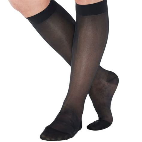 Plus Size Compression Socks For Women Circulation 15 20mmhg Black 2xl