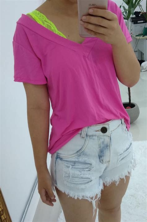 T Shirt Podrinha Em Poliamida Pink Neon Madame Ninna Loja Online