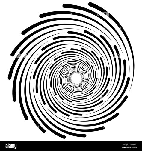 Spiral Vortex Whorl Swirl Shapes Abstract Elements Stock Vector