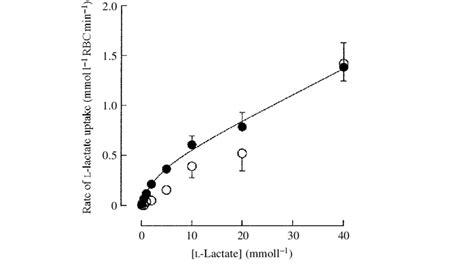 Concentration Dependence Of L Lactate Uptake By Carp Red Blood Cells In