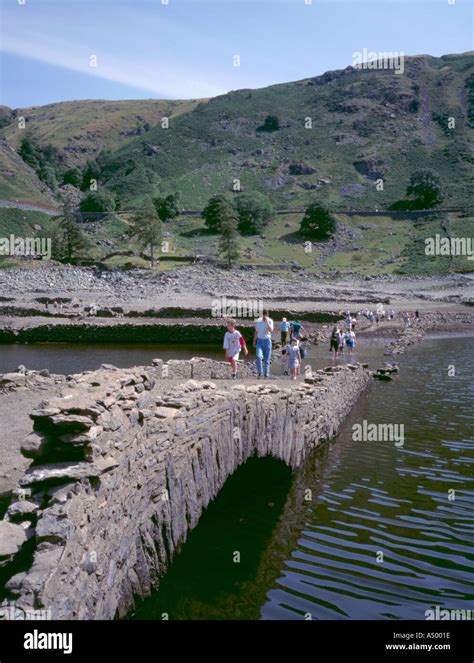 Exposed Drowned Village Of Mardale Summer 1995 Haweswater Reservoir