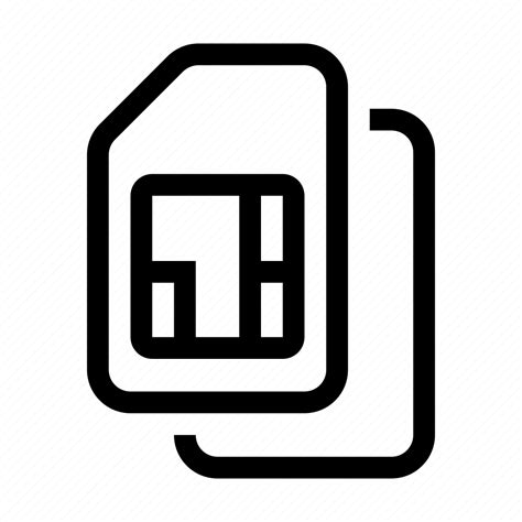 Card Dual Mobile Phone Signal Sim Icon Download On Iconfinder