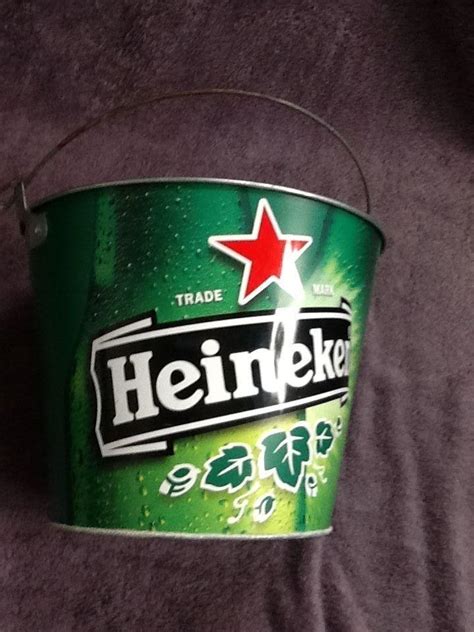 Heineken Beer Metal Pale Ice Bucket Vguc 1869888310