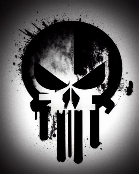 2 - Punisher logo in white and black background fu by icedragon4u on ...