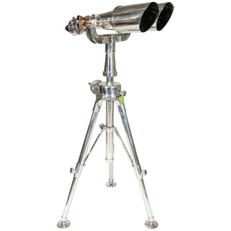 Pair of tripod mounted Naval Binoculars by Nikon with 20 times ...