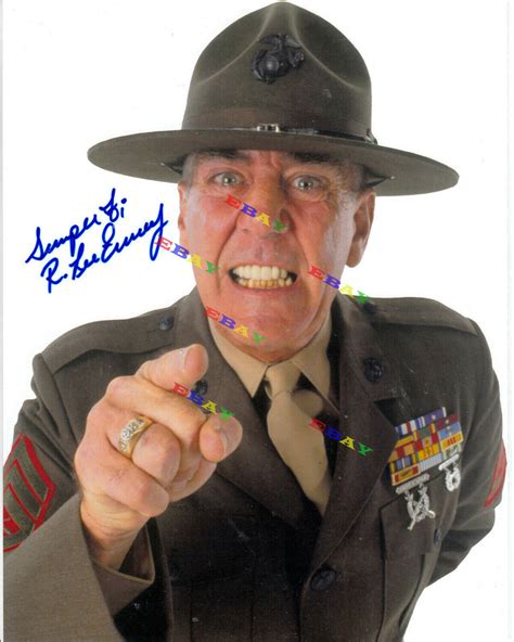 R Lee Ermey Gunnery Sergeant Hartman Full Metal Jacketsigned 8x10