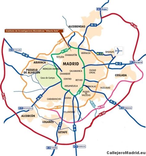 Mapa De Carreteras De Madrid Gu A Callejero Madrid Ciudad