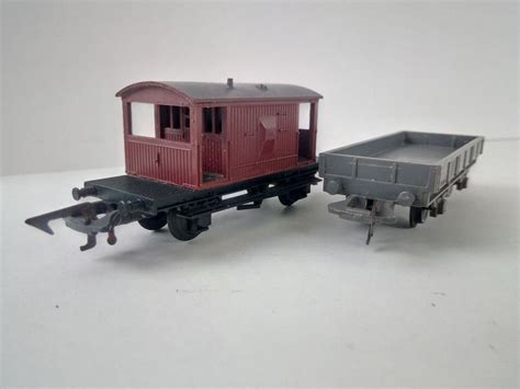 Jouef For Playcraft Ho Gauge Flat Wagon And Guards Van Freight Pair Ebay