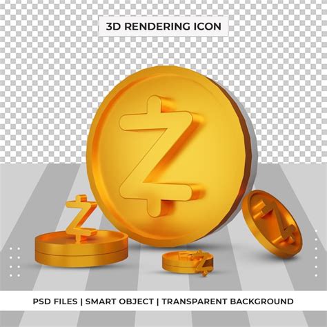 Moeda Zcash S Mbolo De Moeda Ouro Renderiza O Em D Psd Premium