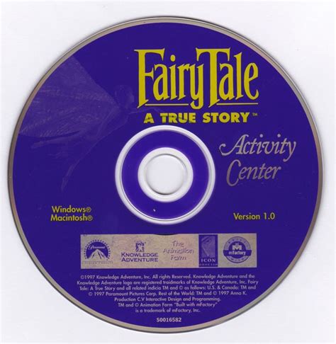 Fairytale A True Story Activity Center Cover Or Packaging Material Mobygames