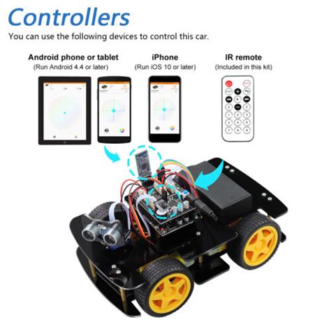 Freenove 4WD Car Kit With Remote Compatible With Arduino IDE