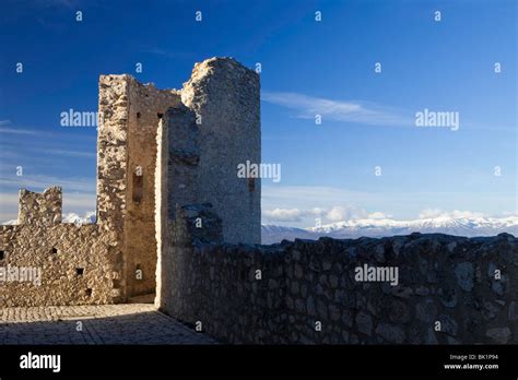 Inside Rocca Calascio Fortress Abruzzo Italy Stock Photo Alamy