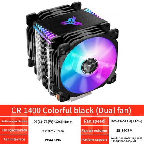 Jonsbo Cr White Version Heat Pipe Tower Cpu Cooler Pin Color