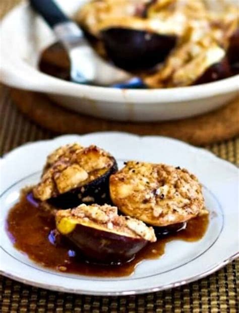 Roasted Figs With Goat Cheese And Balsamic Agave Glaze Recipe This