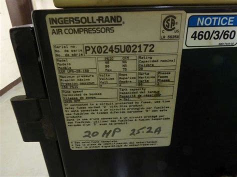 Ingersoll Rand Compressor Yellow Tag Auctions