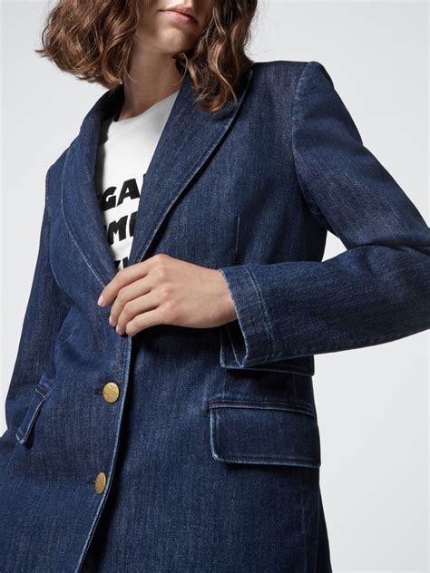 Single Breasted Denim Blazer Couture Collection Blue Jacob Coh N Gb