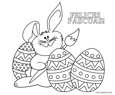 Dibujos de Conejito de Pascua para colorear Páginas para imprimir gratis