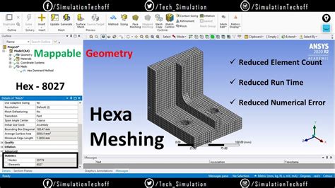 Hex Dominant Method In Ansys Workbench Lesson 28 3d Meshing Ansys Tutorial Tamil Youtube