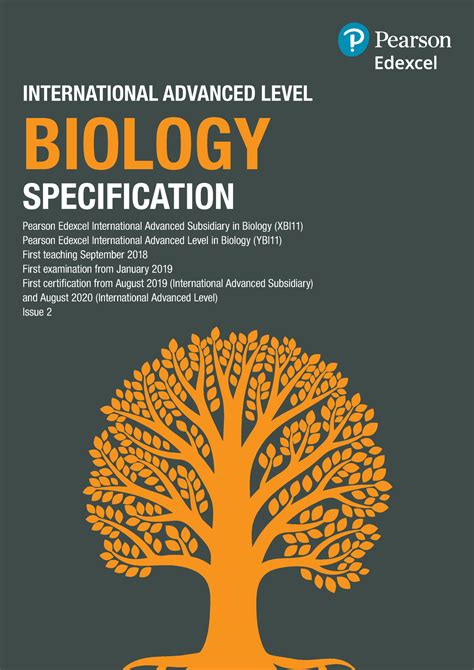 Ial Biology Spec 12345 International Advanced Level Biology Specification Pearson Edexcel