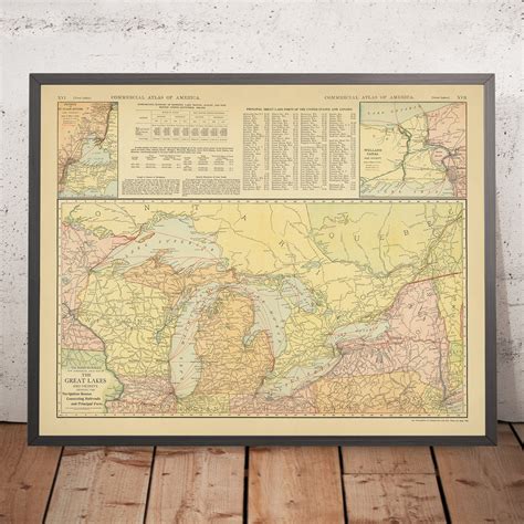 transportation map   great lakes usa ontario  chicago