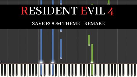 Resident Evil 4 REMAKE Save Room Theme EASY Synthesia Piano