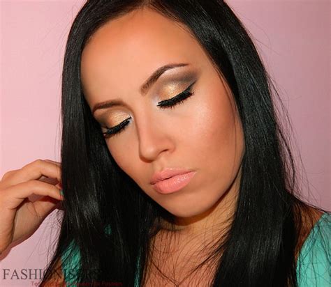 Earthy Makeup: Gold & Brown Eye Makeup Tutorial | Fashionisers