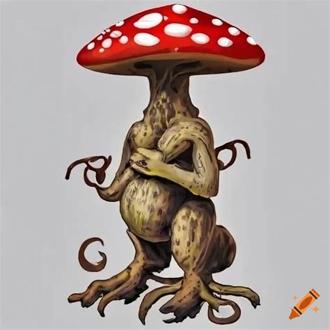 Art Portrayal Of A Mushroom Creature