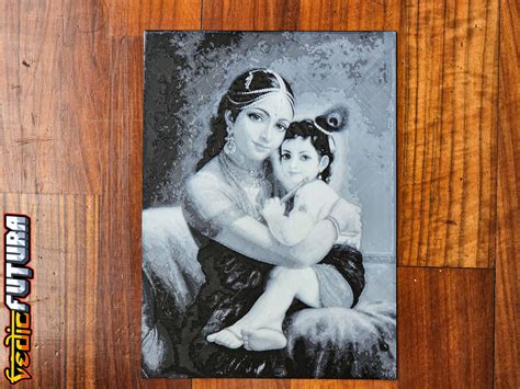 Baby Krishna with Mother Yashoda -[Easy to Print Filament Painting] by VedicFutura | Download ...