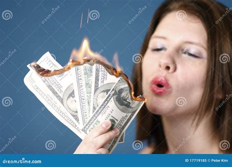 Money To Burn Stock Image Image Of Blow Burn Cash