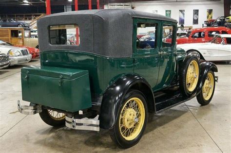 Ford Model A Fordor Leatherback Sedan Miles Balsam Green