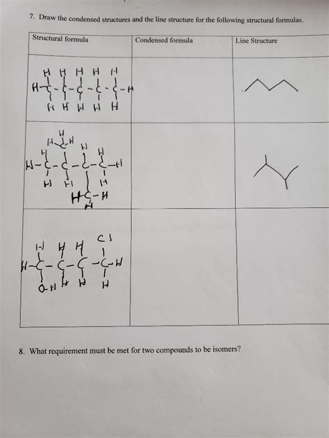 [solved] 7 Draw The Condensed Structures And The Line St