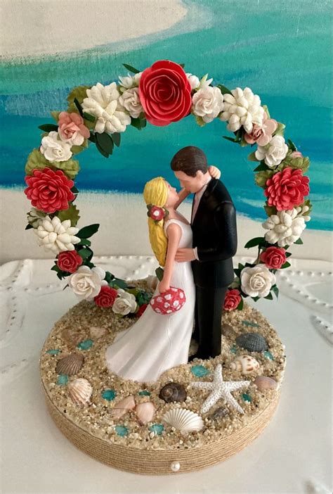 Bride And Groom Beach Wedding Cake Topper Beach Wedding Cake